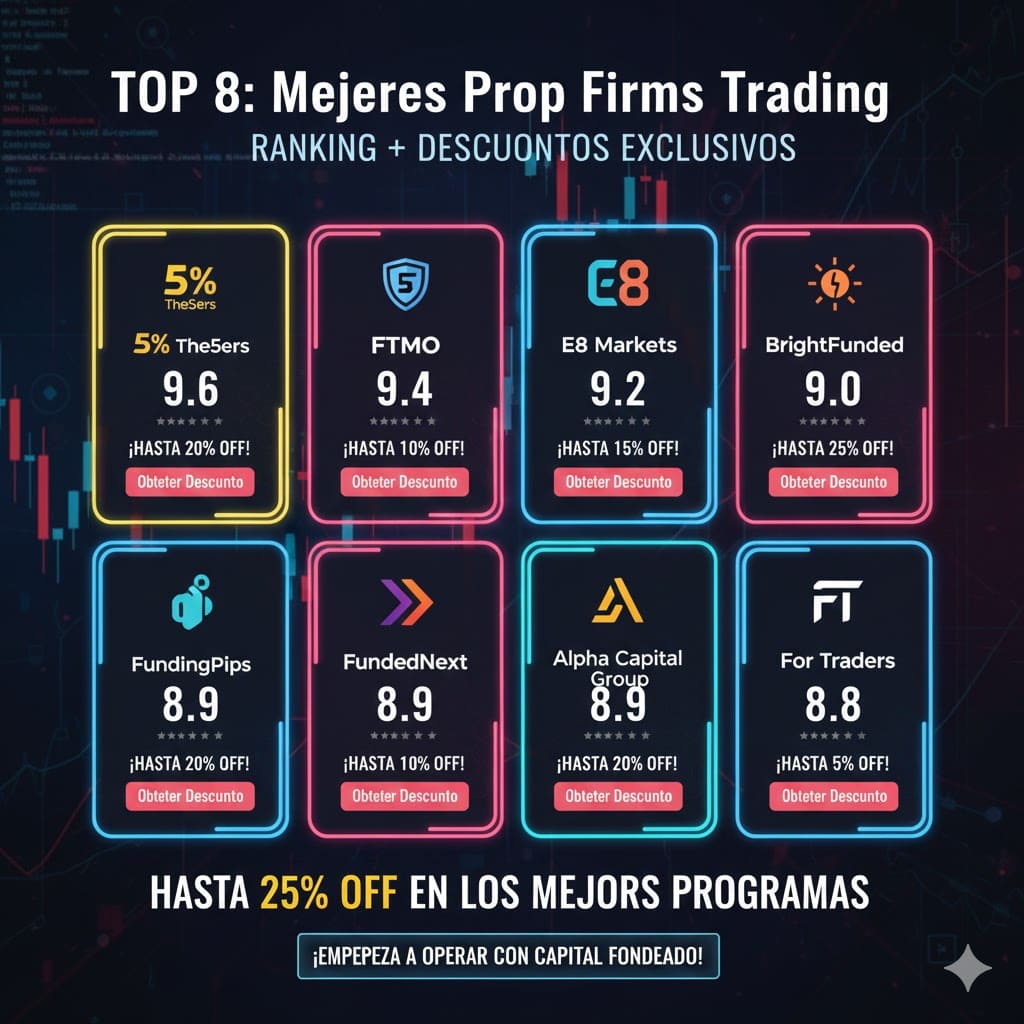 TOP PROP FIRMS + DISCOUNTS