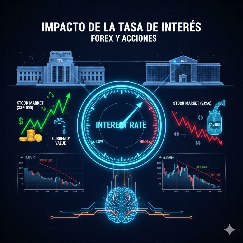 El Impacto de la Tasa de Interés en el Mercado Forex y de Acciones